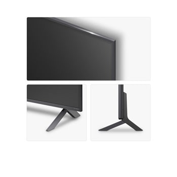 Left-facing side view of LG QNED80 TV