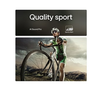 A family sits on a couch facing a LG QNED TV mounted on a wall above a LG Soundbar with a little girl pointing to a screen depicting two dolphins. The title talks about how every action is more thrilling on a massive screen.