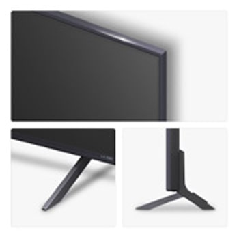 Left-facing side view of LG QNED84 TV