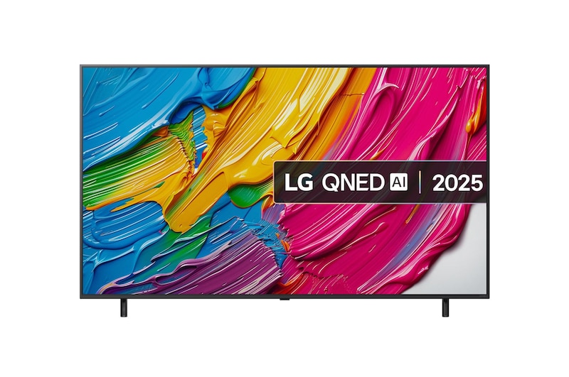 Front view of 65 inch LG QNED AI QNED8E 4K Smart TV 2025 65QNED8EA6B