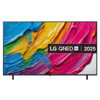 Front view of 65 inch LG QNED AI QNED8E MiniLED 4K Smart TV 2025 65QNED8EA6B