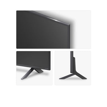 Left-facing side view of LG QNED80 TV