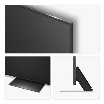 Rear view of LG QNED evo TV