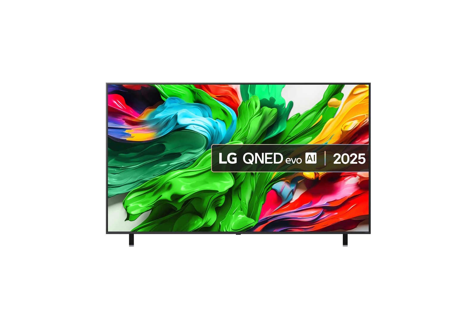 Front view of 86 inch LG QNED evo AI QNED85 MiniLED 4k Smart TV 2025 86QNED85A6C