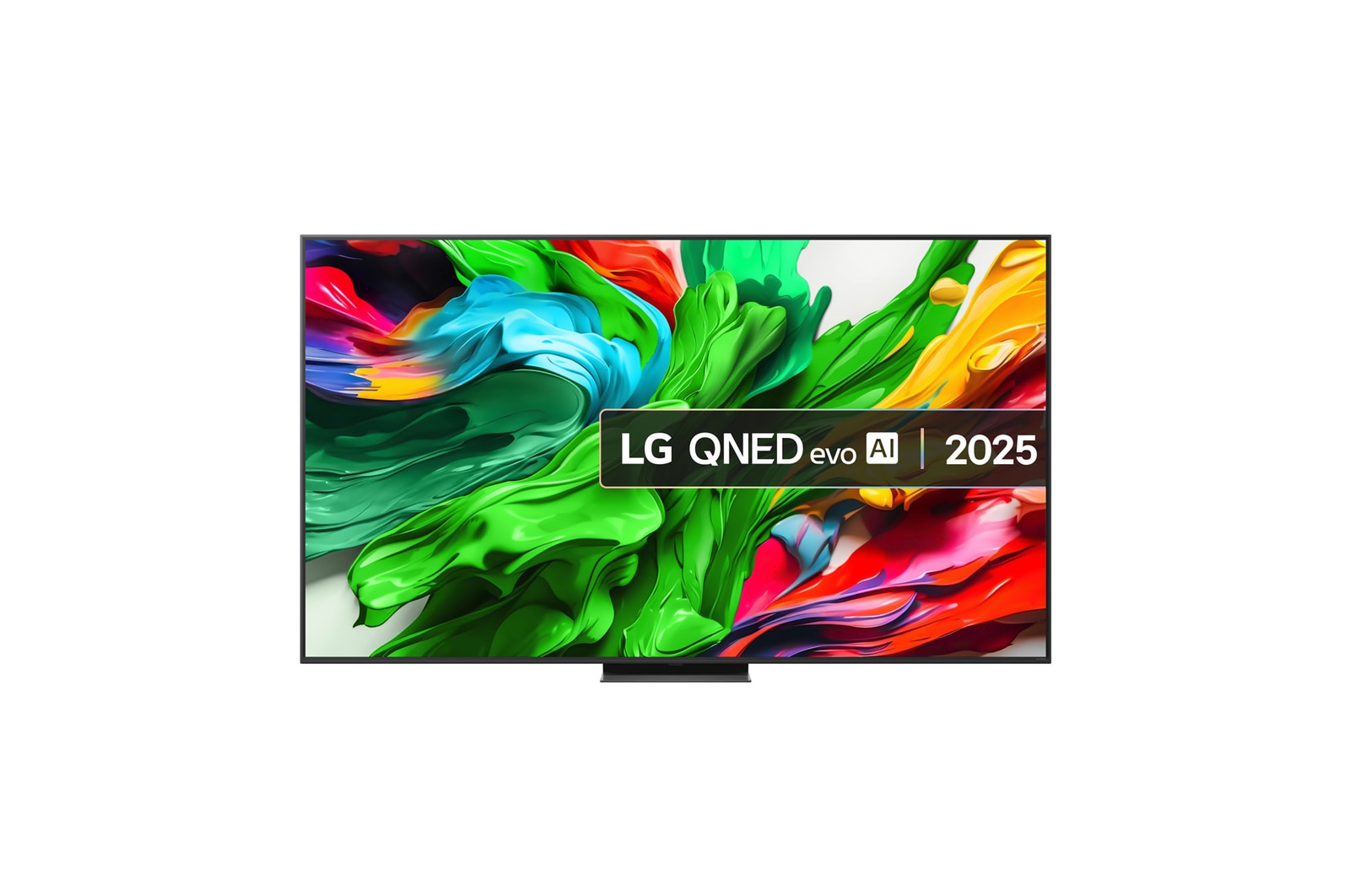 Front view of 86 inch LG QNED evo AI QNED86 MiniLED 4K Smart TV 2025 86QNED86A6A