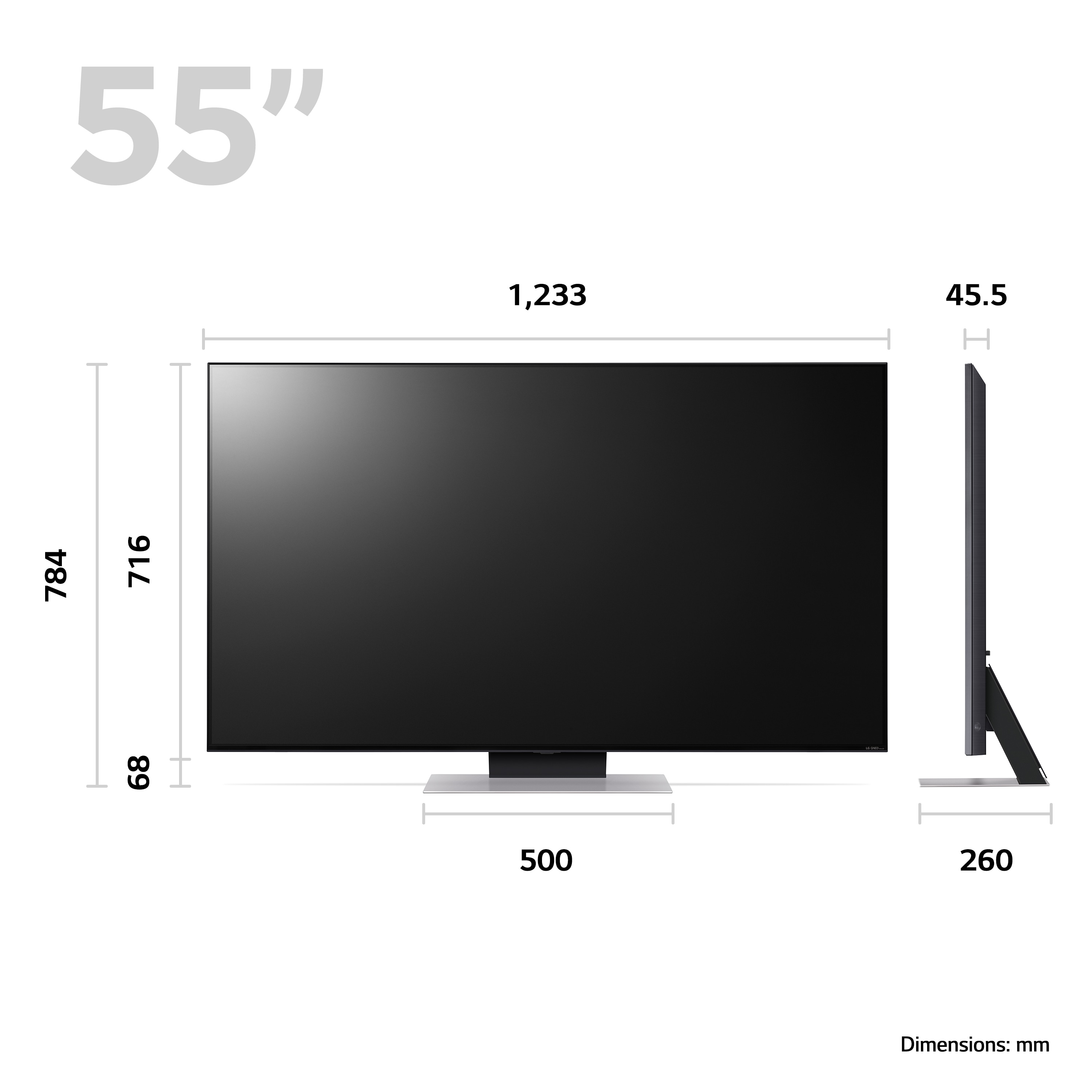 LG QNED86 55 inch 4K Smart UHD TV 2023, 55QNED866RE