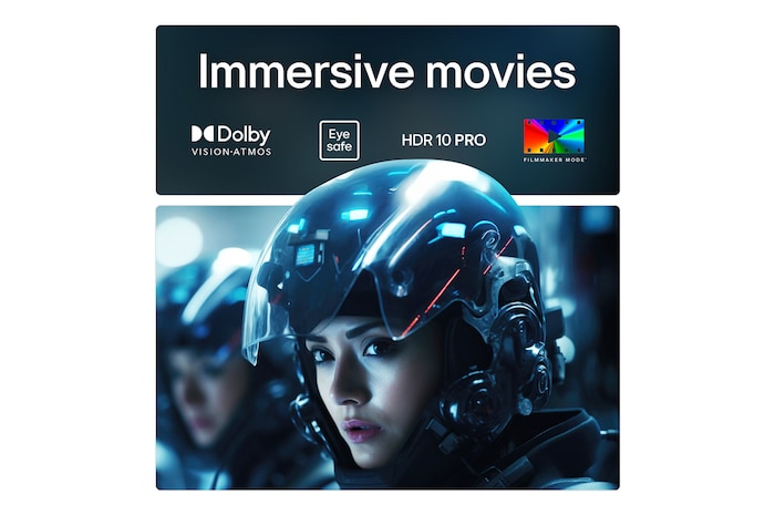 Leopard in the forest in vivid color and detail. The leopard has a grid and a light glowing behind it, indicating how LG AI Picture Pro made impressive visual enhancements to the scene's resolution, brightness, depth, and clarity.