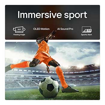 Leopard in the forest in vivid color and detail. The leopard has a grid and a light glowing behind it, indicating how LG AI Picture Pro made impressive visual enhancements to the scene's resolution, brightness, depth, and clarity.