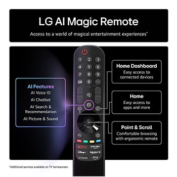 Front view and side view of LG OLED evo AI G5 4K Smart TV showing its length, width, height, and depth dimensions.