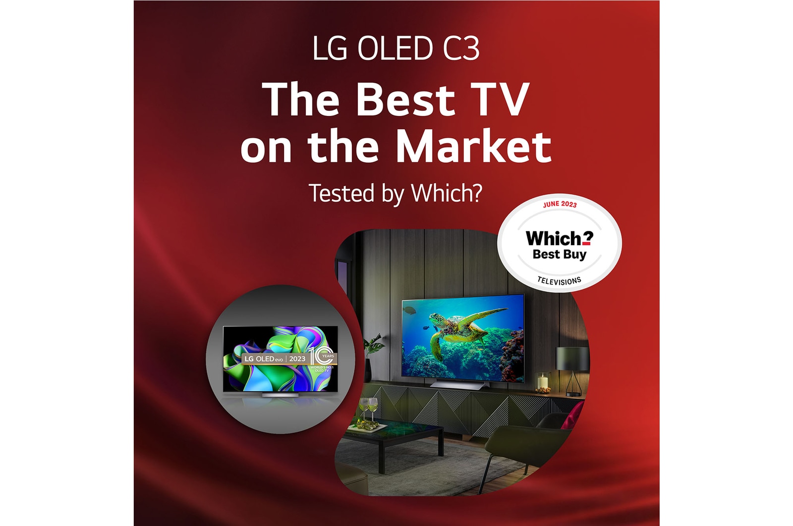 LG OLED evo C3 65 inch 4K Smart TV 2023, OLED65C34LA