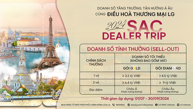 2024 SAC DEALER TRIP - TẬN HƯỞNG ÂU Á CÙNG ĐIỀU HÒA THƯƠNG MẠI LG”