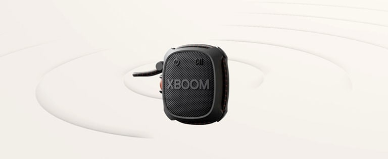 Đồ họa âm thanh mạnh mẽ phát ra từ LG XBOOM Go XG2T để minh họa cho Sound Boost.