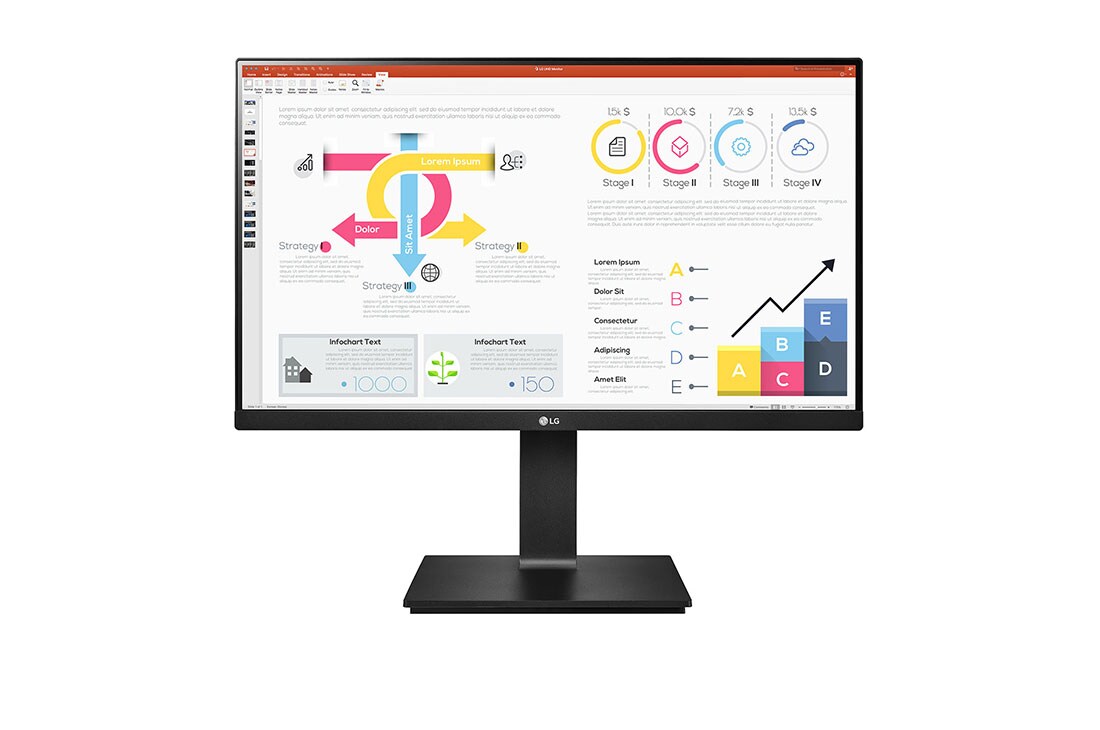 LG Màn hình máy tính LG QHD 23.8" IPS AMD FreeSync™ HDR10 sRGB 99% kết nối Daisy chain và USB Type-C™ 24QP750-B , 24QP750-B