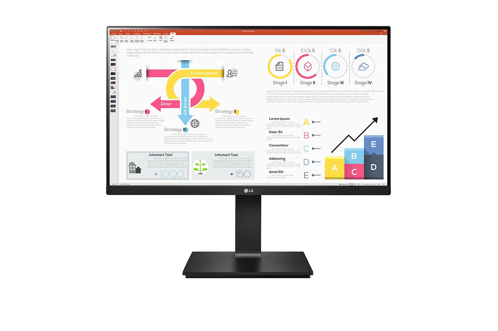 LG Màn hình máy tính LG QHD 23.8" IPS AMD FreeSync™ HDR10 sRGB 99% kết nối Daisy chain và USB Type-C™ 24QP750-B , 24QP750-B