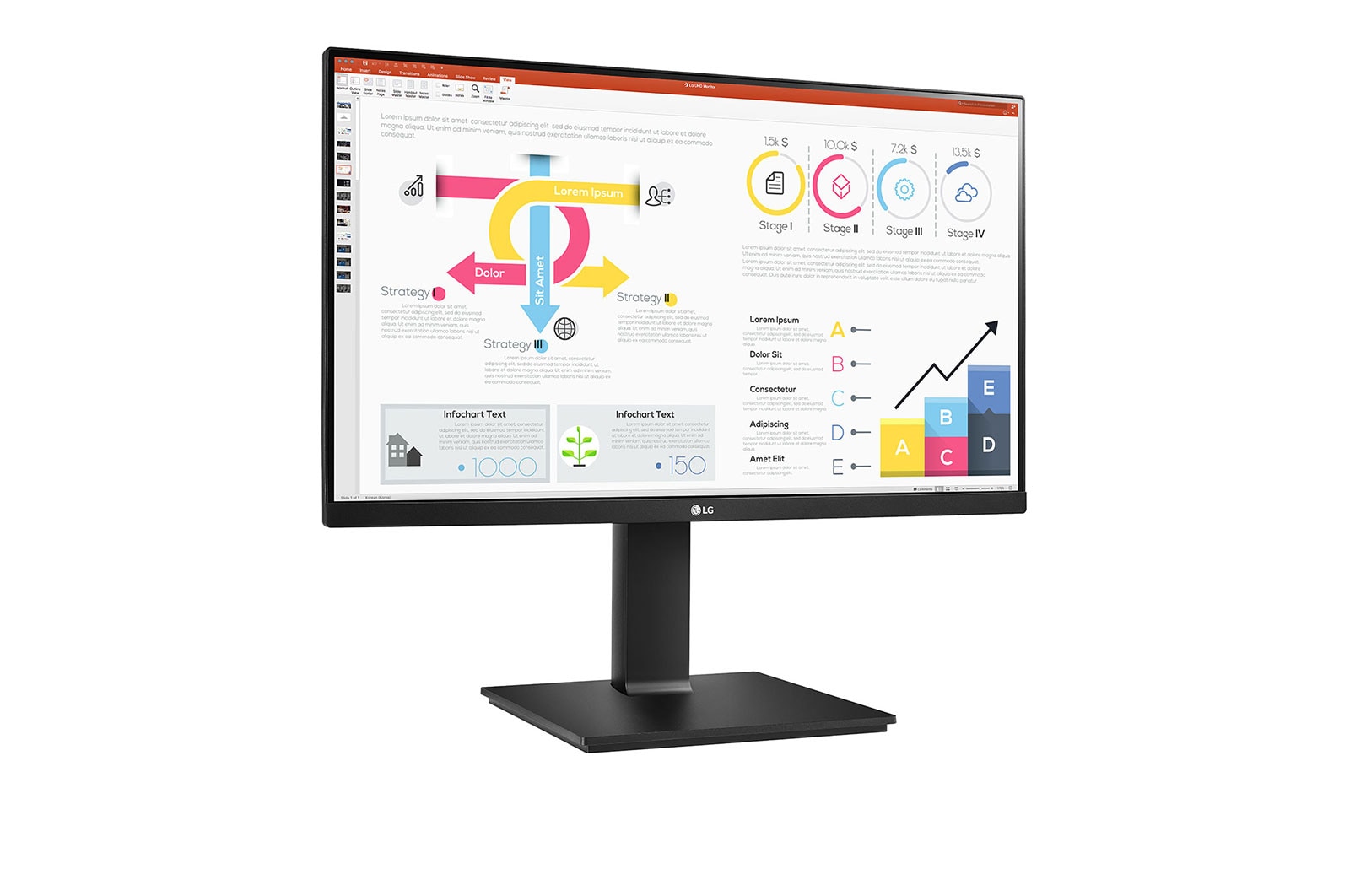 LG Màn hình máy tính LG QHD 23.8" IPS AMD FreeSync™ HDR10 sRGB 99% kết nối Daisy chain và USB Type-C™ 24QP750-B , 24QP750-B