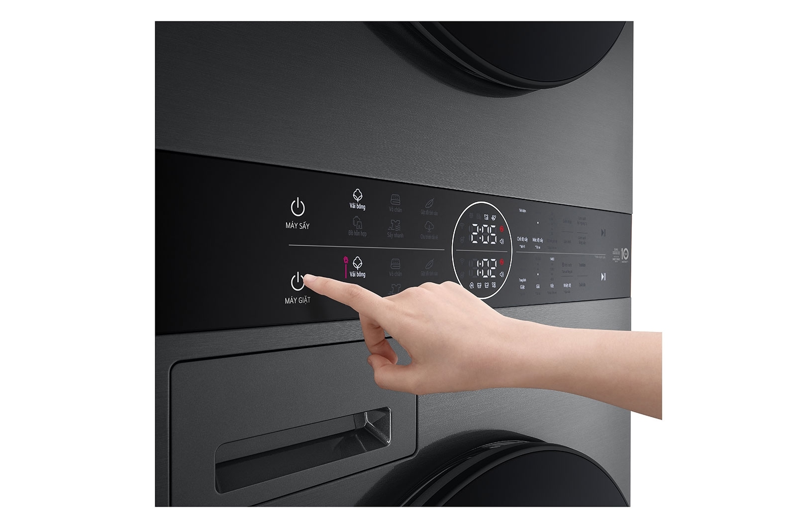 LG Tháp giặt sấy LG WashTower™ Giặt 14kg/ Sấy 10kg Màu đen|WT1410NHB, WT1410NHB