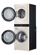 LG Tháp giặt sấy LG WashTower™ Giặt 14kg/ Sấy 10kg Màu be|WT1410NHE   , WT1410NHE