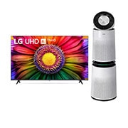 LG Combo Máy lọc khí PuriCare 360 2 tầng màu trắng & Tivi LG UHD 4K 65inch 2023 | 65UR8050, AS1065UR.ABAE