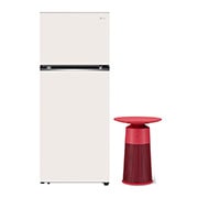 LG Combo Tủ lạnh LG ngăn đá trên Smart Inverter™ với công nghệ DoorCooling+™ 395L màu be GN-B392BG & Máy lọc khí PuriCare AeroFurniture màu đỏ hồng, GNB392AS20R.ABAE