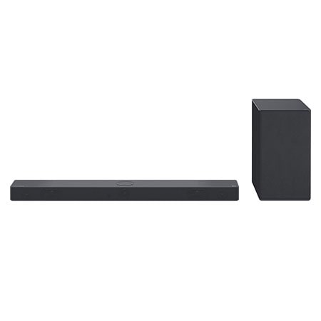 Góc nhìn phía trước của loa Sound Bar và loa trầm