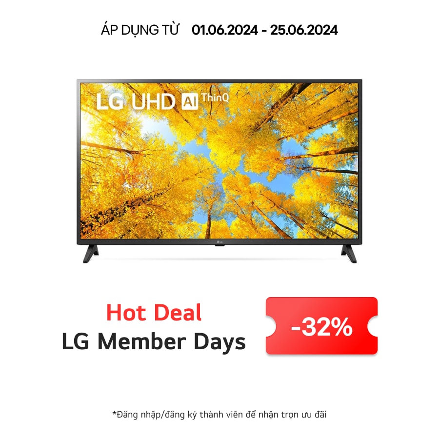 LG Tivi LG UHD UQ7550 43 inch 4K Smart TV  | 43UQ7550, 43UQ7550PSF