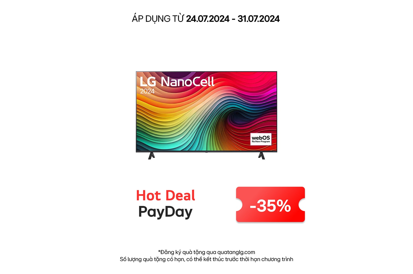 LG TV thông minh LG NanoCell NANO81 4K 65 inch 2024, 65NANO81TSA