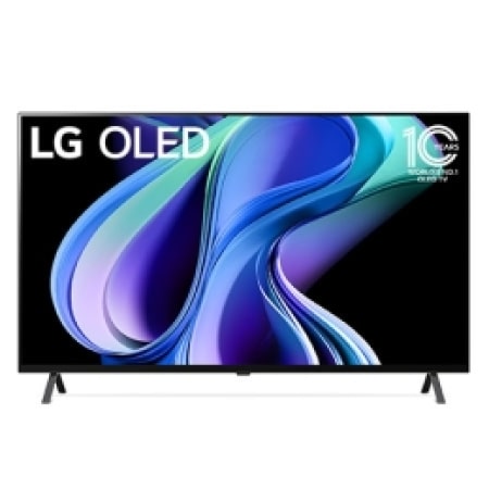 Mặt trước với LG OLED evo và Biểu tượng OLED số 10 năm thế giới trên màn hình.