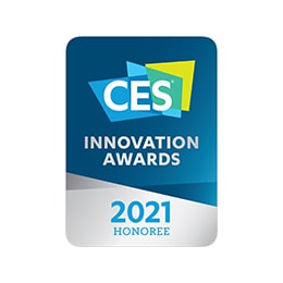 CES 2021 Innovation Award logo and reddot Design Award logo