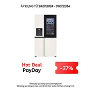 LG Tủ lạnh LG Instaview Door-in-door và ngăn lấy nước ngoài UV nano 635L màu be GR-X257BG, GR-X257BG