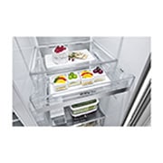 LG Tủ lạnh LG Side by side Instaview Door-in-door và ngăn lấy nước ngoài UV nano 635L màu bạc GR-X257JS, GR-X257JS