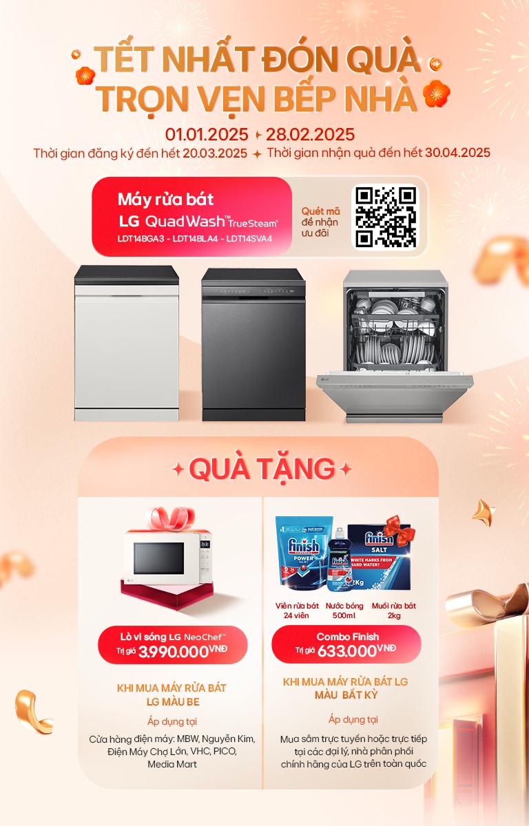 Ưu đãi máy rửa bát LG