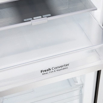 Cận cảnh tính năng fresh converter trong tủ lạnh LG ngăn đá dưới.