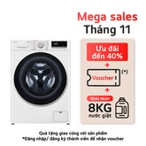 Máy giặt lồng ngang LG AI DD™ Inverter 10kg màu trắng FV1410S4W1