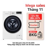 Máy giặt lồng ngang LG AI DD™ Inverter 11kg màu trắng FV1411S4WA