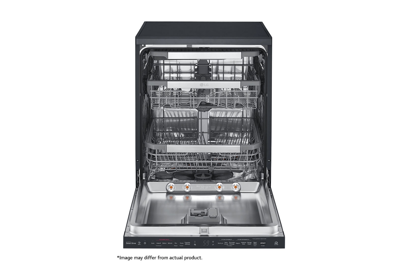 LG 14 Place QuadWash™ Dishwasher with TrueSteam™ in Matte Black Finish, DFB325HM