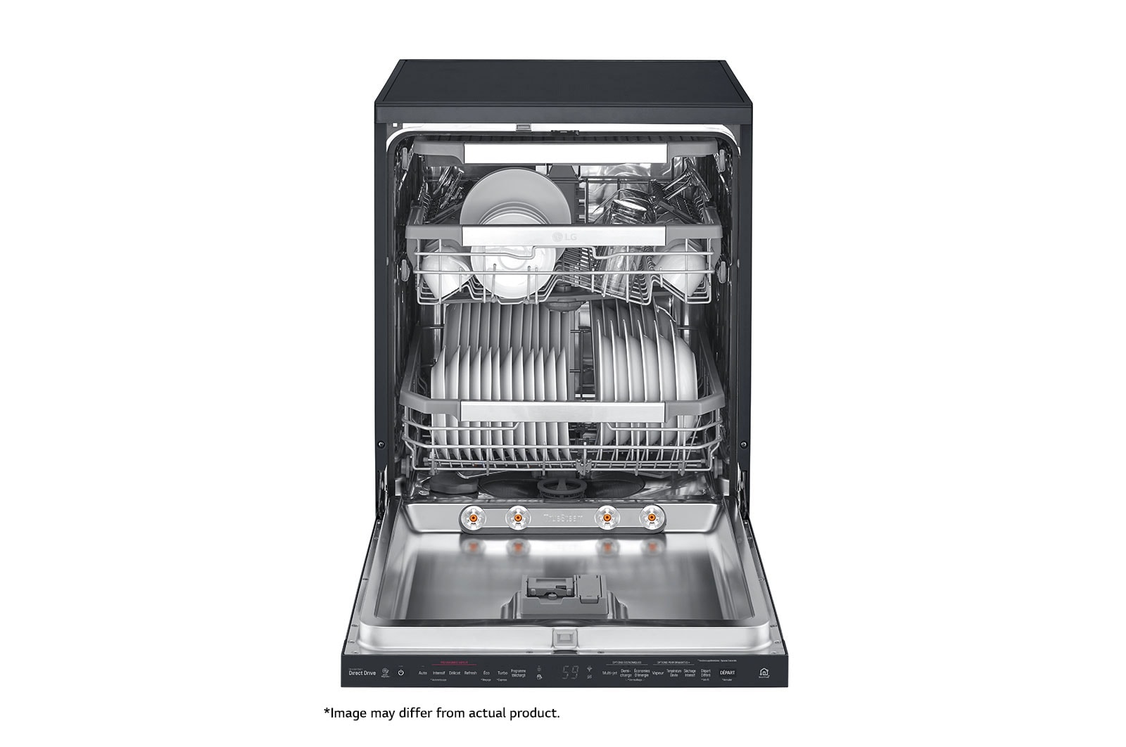 LG 14 Place QuadWash™ Dishwasher with TrueSteam™ in Matte Black Finish, DFB325HM