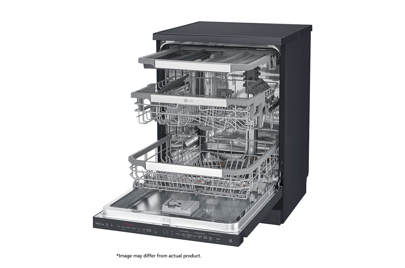 LG 14 Place QuadWash™ Dishwasher with TrueSteam™ in Matte Black Finish, DFB325HM