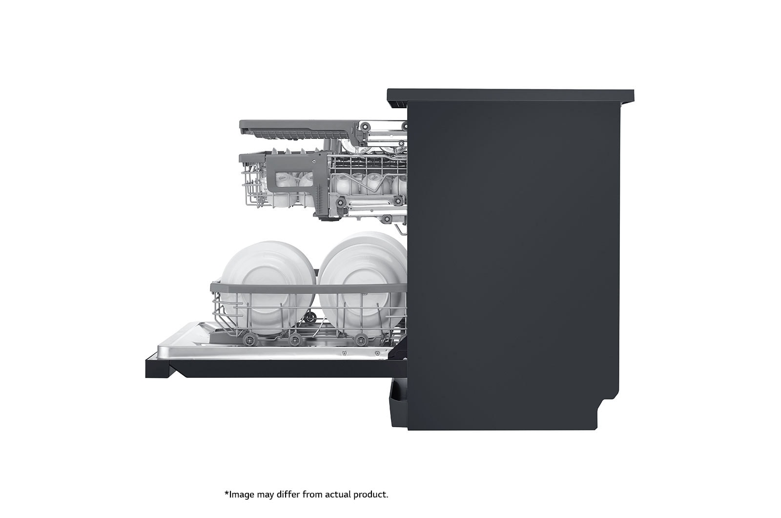 LG 14 Place QuadWash™ Dishwasher with TrueSteam™ in Matte Black Finish, DFB325HM