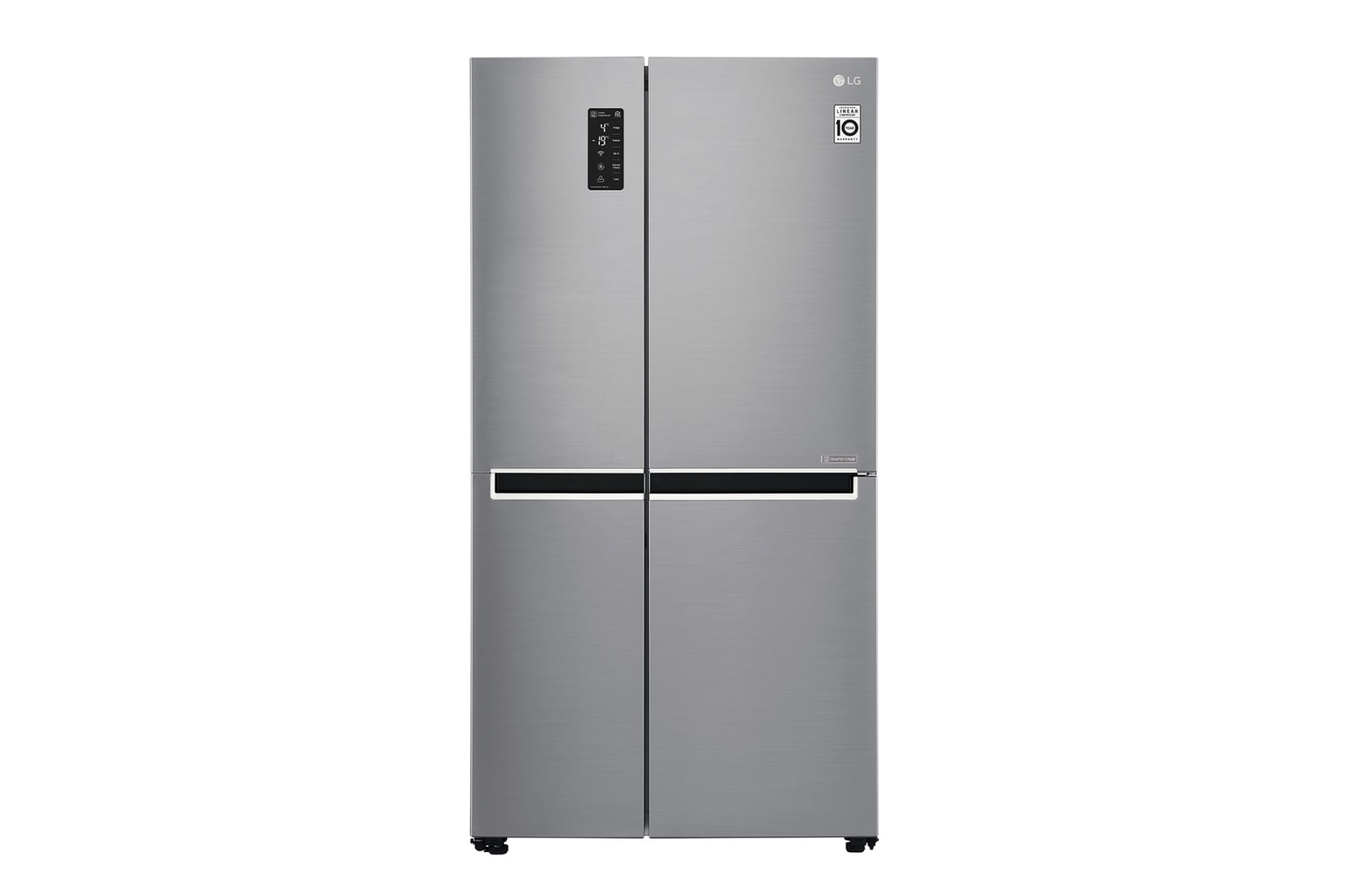 LG 687L Platinum Silver Side by Side Refrigerator, Inverter Linear Compressor, GC-B247SLUV