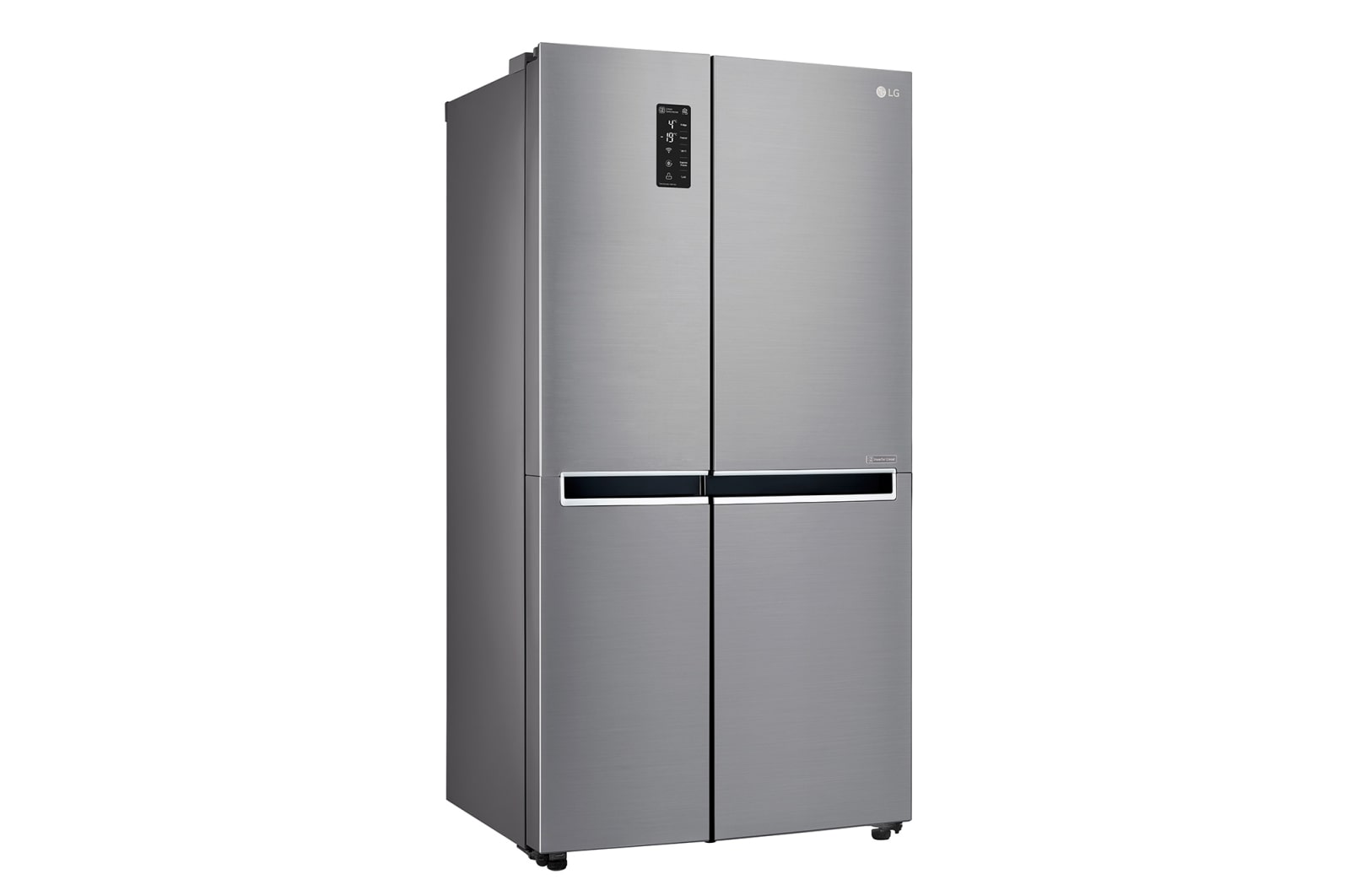 LG 687L Platinum Silver Side by Side Refrigerator, Inverter Linear Compressor, GC-B247SLUV