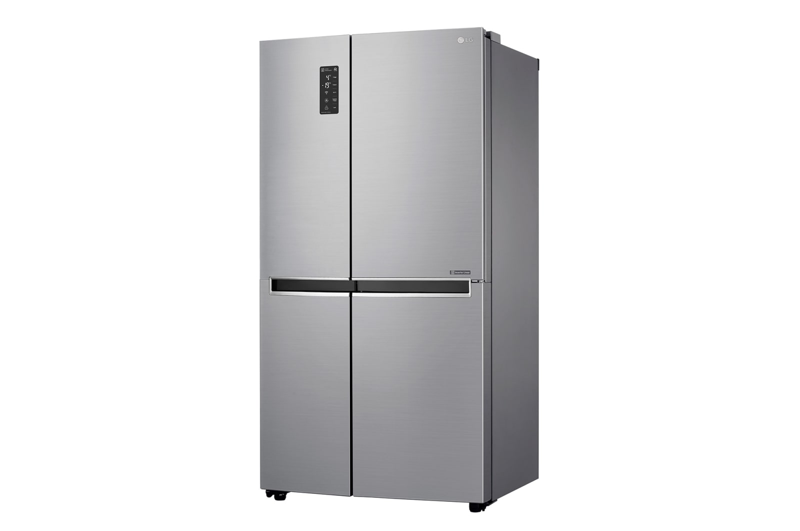 LG 687L Platinum Silver Side by Side Refrigerator, Inverter Linear Compressor, GC-B247SLUV