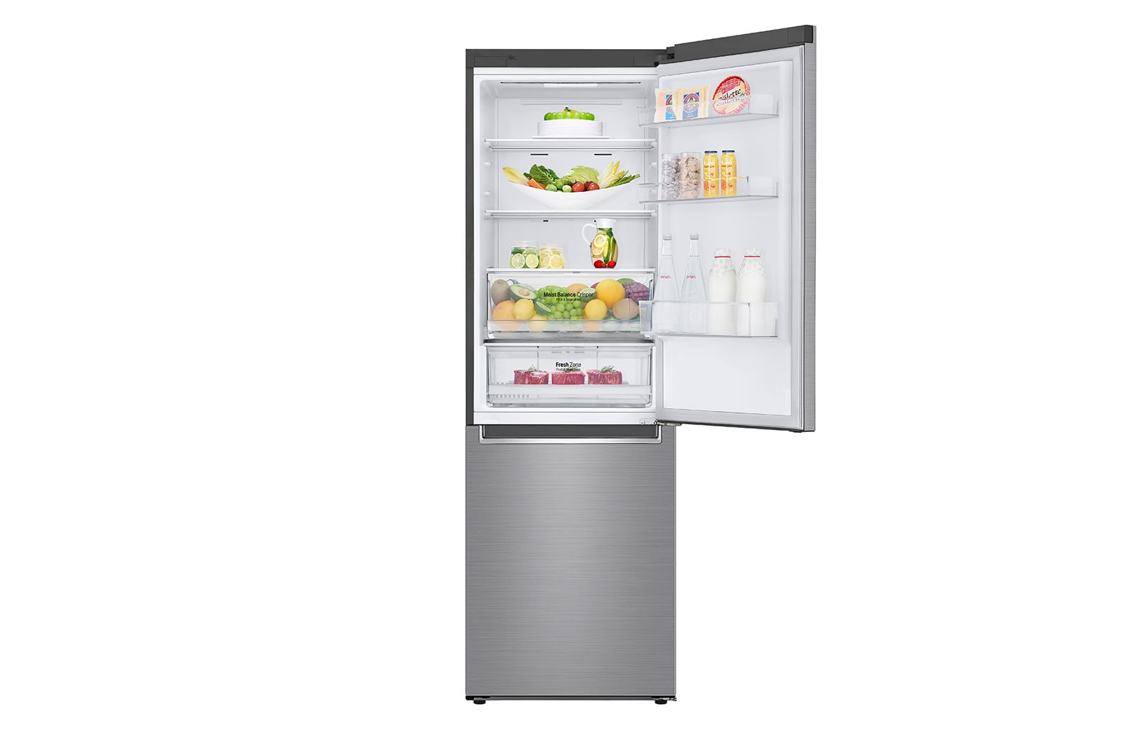 LG 341L Wide Bottom Freezer with DoorCooling⁺™ in Stainless Finish, GC-B459NLXM