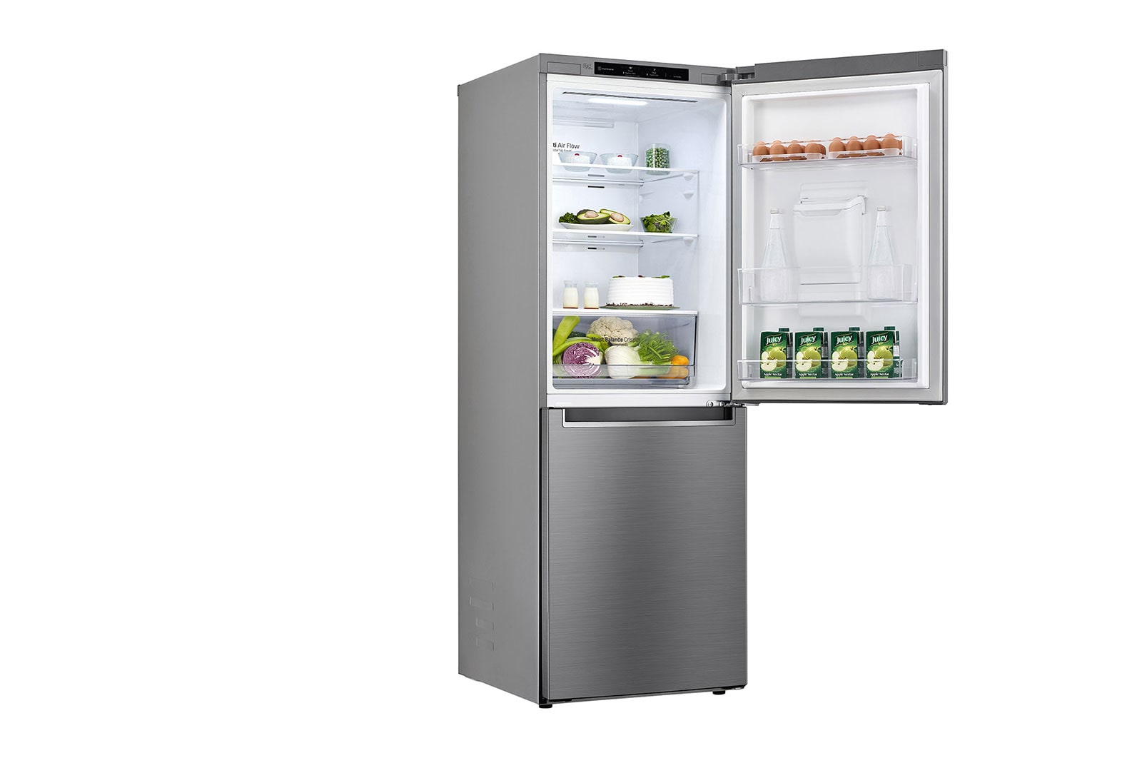 LG 301L Wide Bottom Freezer with DoorCooling⁺™  in Silver Finish, GC-F369NLJM