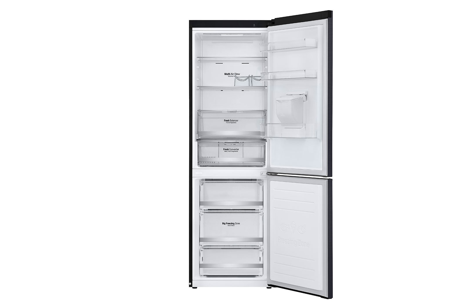 LG 336L Wide Bottom Freezer with DoorCooling⁺™  in Black Finish, GC-F459NQDM