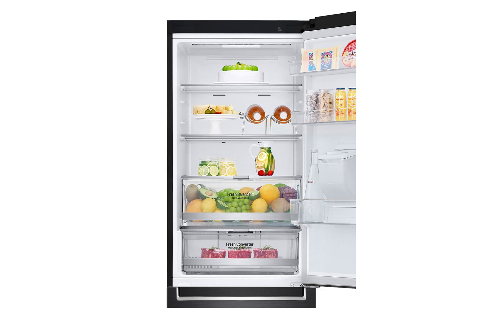 LG 336L Wide Bottom Freezer with DoorCooling⁺™  in Black Finish, GC-F459NQDM