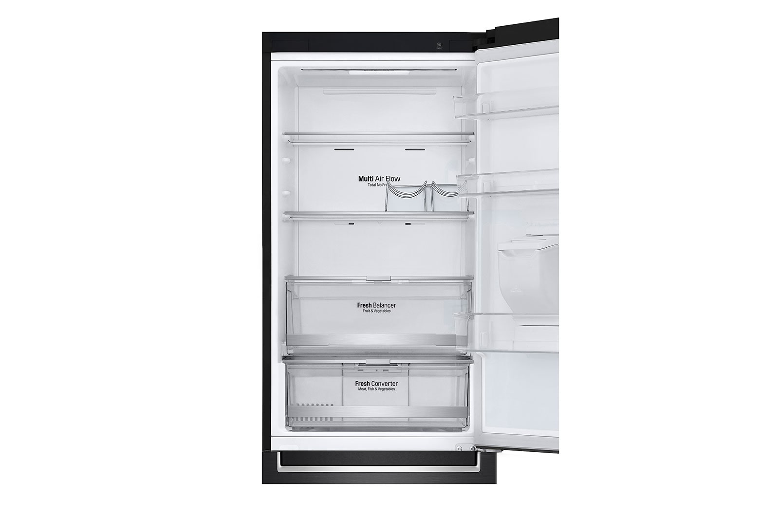 LG 336L Wide Bottom Freezer with DoorCooling⁺™  in Black Finish, GC-F459NQDM