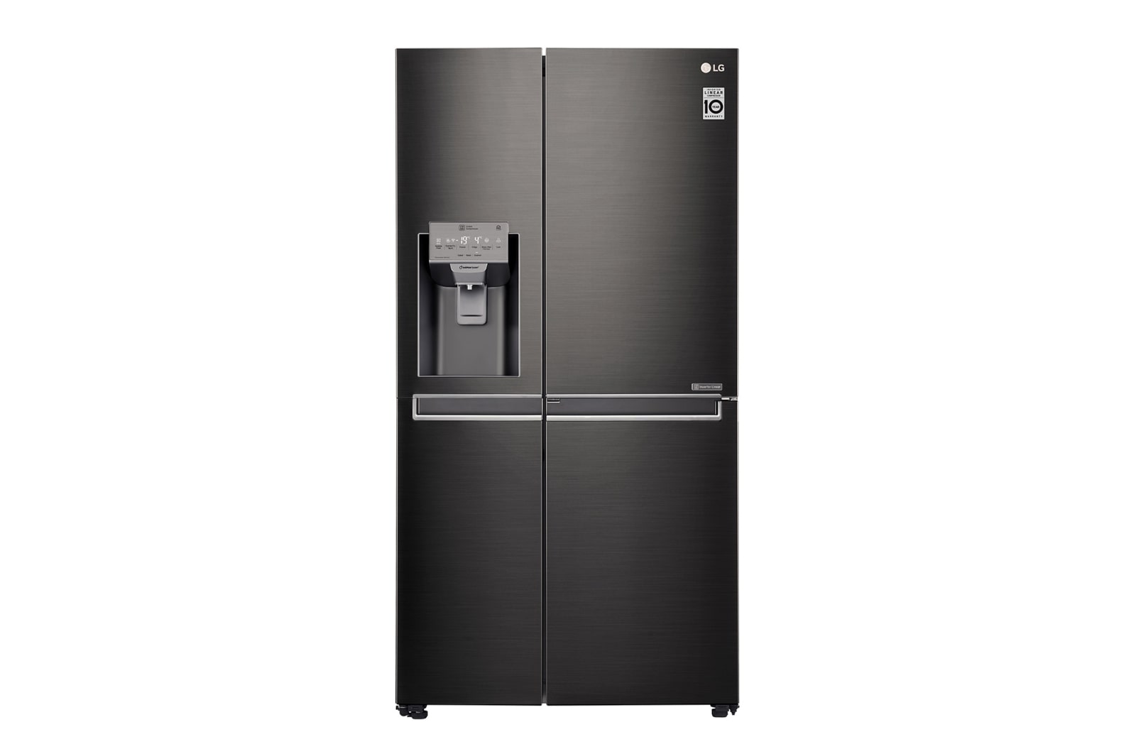 LG 665L Black Stainless Steel Side by Side Fridge, Door-in-Door™, GC-J247CKBZ