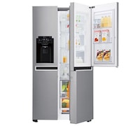 LG 601L Platinum Silver Side by Side Refrigerator, Door-In-Door™ (Plumbed), GC-J247SLUV