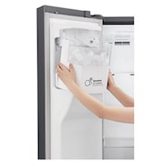 LG 601L Platinum Silver Side by Side Refrigerator, Door-In-Door™ (Plumbed), GC-J247SLUV
