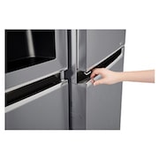 LG 601L Platinum Silver Side by Side Refrigerator, Door-In-Door™ (Plumbed), GC-J247SLUV